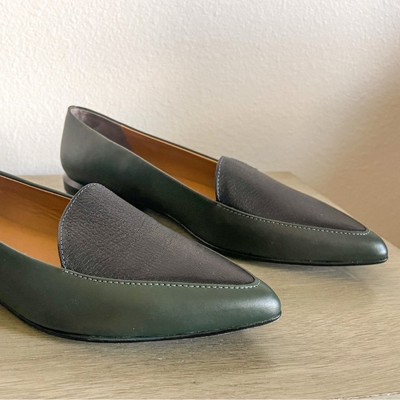 Everlane the Modern Point Loafers in Green/Navy | Size 8.5 - Picture 7 of 13